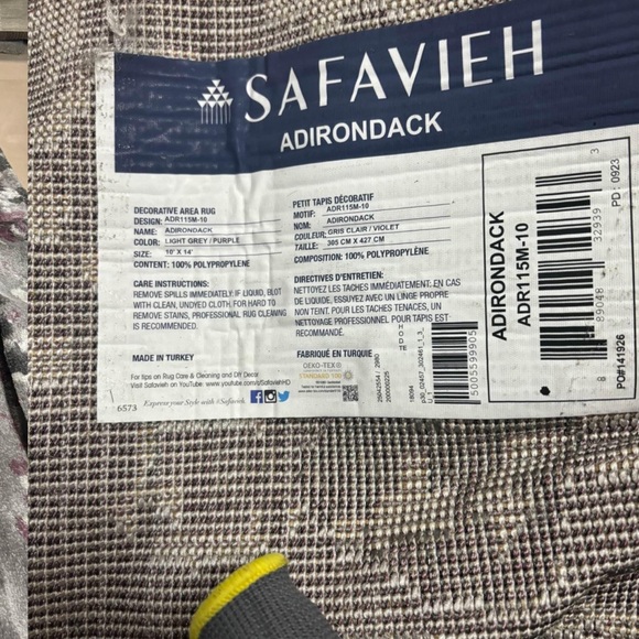 Floral Gray and Pink Area Rug - Picture 7 of 7